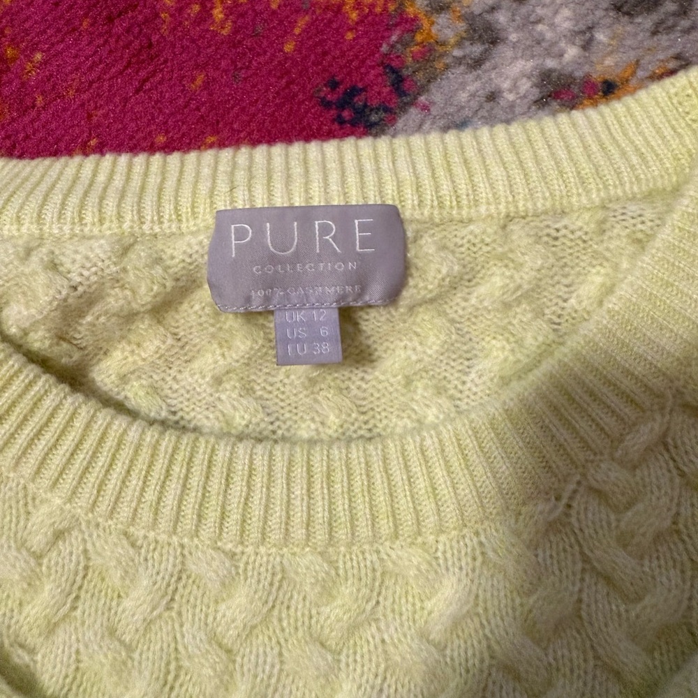 Pure Collection Lemon Cable Knit Sweater - Picture 3 of 3